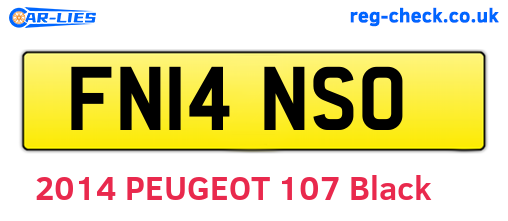 FN14NSO are the vehicle registration plates.