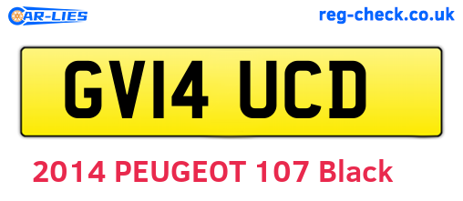 GV14UCD are the vehicle registration plates.