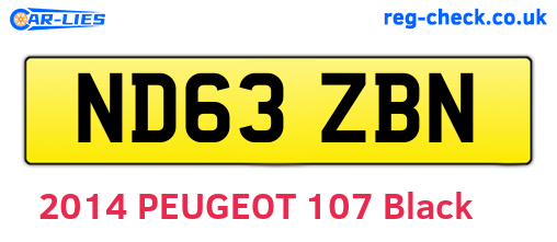 ND63ZBN are the vehicle registration plates.