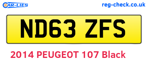 ND63ZFS are the vehicle registration plates.