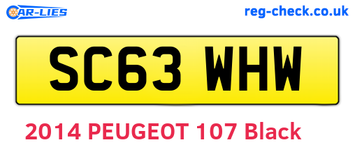 SC63WHW are the vehicle registration plates.
