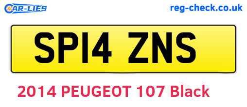 SP14ZNS are the vehicle registration plates.