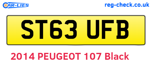 ST63UFB are the vehicle registration plates.