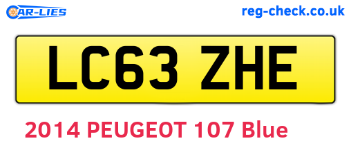 LC63ZHE are the vehicle registration plates.