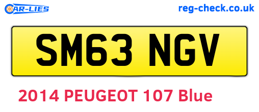 SM63NGV are the vehicle registration plates.