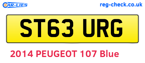 ST63URG are the vehicle registration plates.