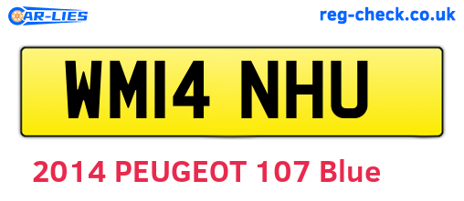 WM14NHU are the vehicle registration plates.