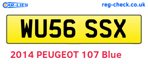 WU56SSX are the vehicle registration plates.