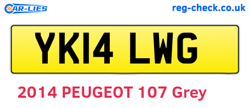 YK14LWG are the vehicle registration plates.