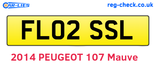 FL02SSL are the vehicle registration plates.