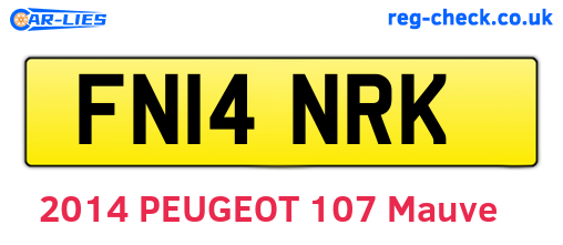 FN14NRK are the vehicle registration plates.