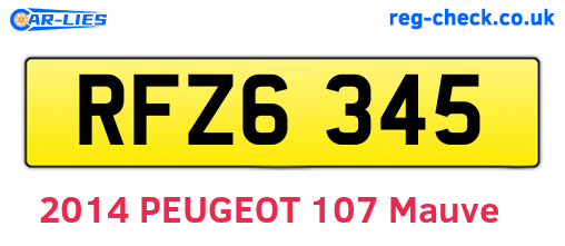 RFZ6345 are the vehicle registration plates.