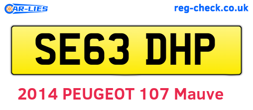 SE63DHP are the vehicle registration plates.