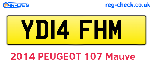 YD14FHM are the vehicle registration plates.