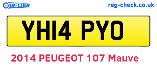 YH14PYO are the vehicle registration plates.