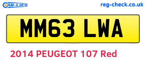 MM63LWA are the vehicle registration plates.
