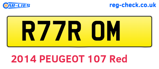 R77ROM are the vehicle registration plates.