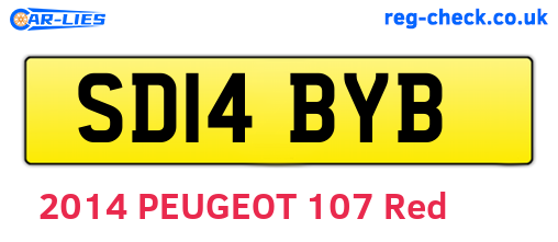 SD14BYB are the vehicle registration plates.