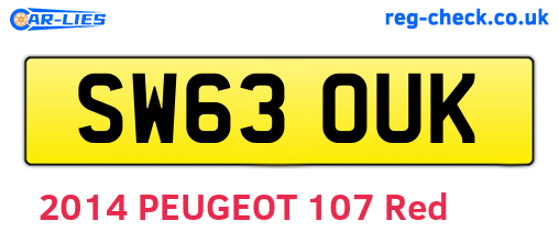 SW63OUK are the vehicle registration plates.