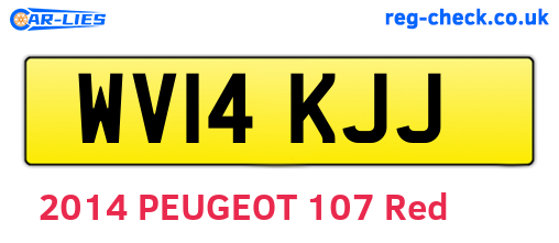 WV14KJJ are the vehicle registration plates.