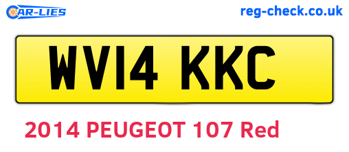 WV14KKC are the vehicle registration plates.