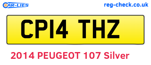 CP14THZ are the vehicle registration plates.