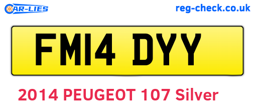 FM14DYY are the vehicle registration plates.