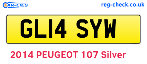 GL14SYW are the vehicle registration plates.
