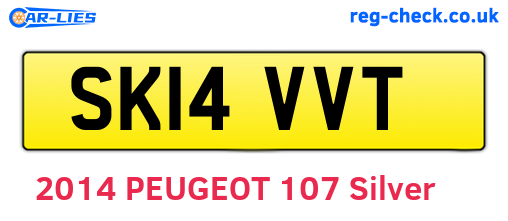 SK14VVT are the vehicle registration plates.
