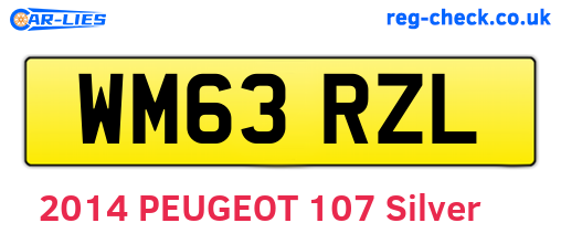 WM63RZL are the vehicle registration plates.