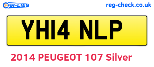 YH14NLP are the vehicle registration plates.