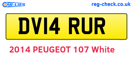 DV14RUR are the vehicle registration plates.