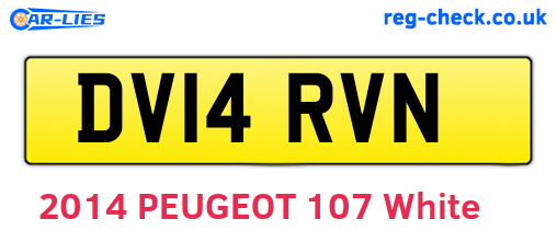 DV14RVN are the vehicle registration plates.