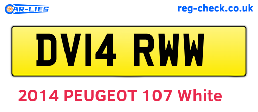 DV14RWW are the vehicle registration plates.