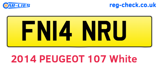 FN14NRU are the vehicle registration plates.
