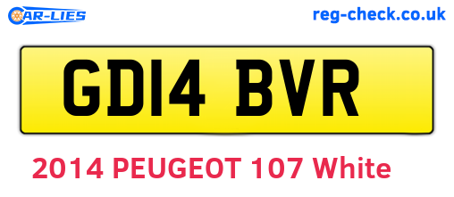 GD14BVR are the vehicle registration plates.