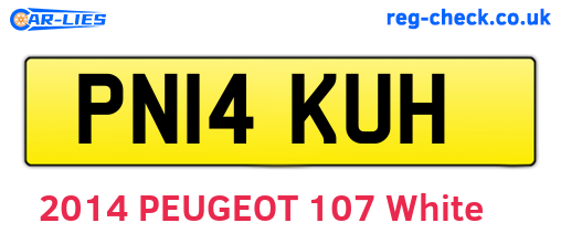 PN14KUH are the vehicle registration plates.