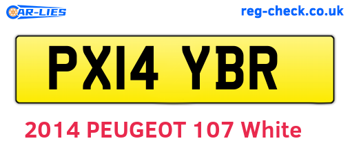 PX14YBR are the vehicle registration plates.