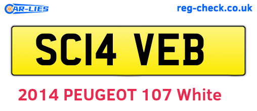 SC14VEB are the vehicle registration plates.