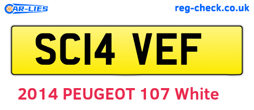 SC14VEF are the vehicle registration plates.