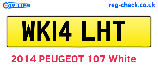 WK14LHT are the vehicle registration plates.