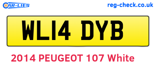 WL14DYB are the vehicle registration plates.