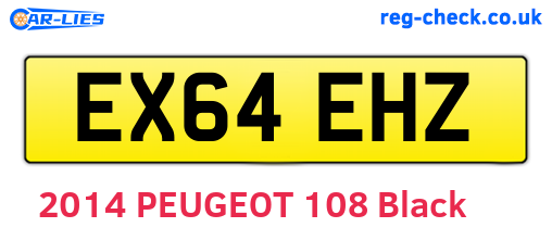 EX64EHZ are the vehicle registration plates.