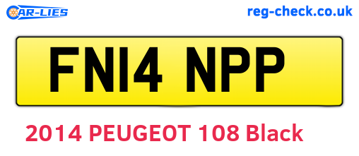 FN14NPP are the vehicle registration plates.