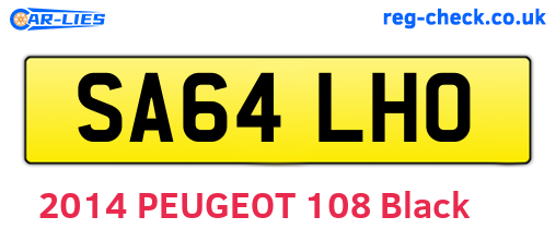 SA64LHO are the vehicle registration plates.