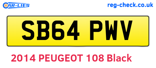SB64PWV are the vehicle registration plates.