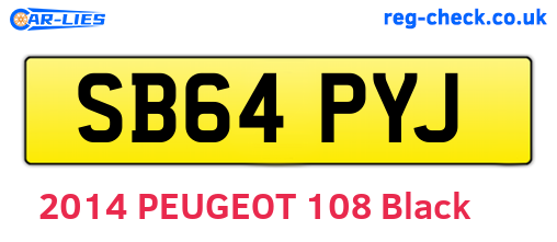 SB64PYJ are the vehicle registration plates.