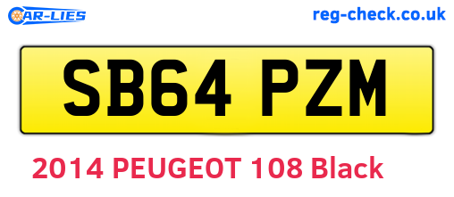 SB64PZM are the vehicle registration plates.