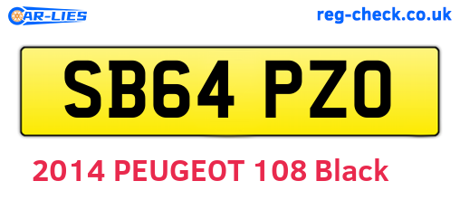 SB64PZO are the vehicle registration plates.