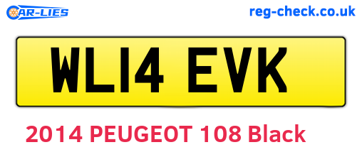WL14EVK are the vehicle registration plates.